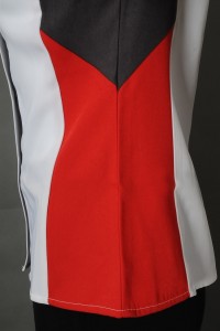 DS074 to sample making women's darts team shirt design short sleeve repair waist darts team shirt uniform company darts team shirt detail view-5